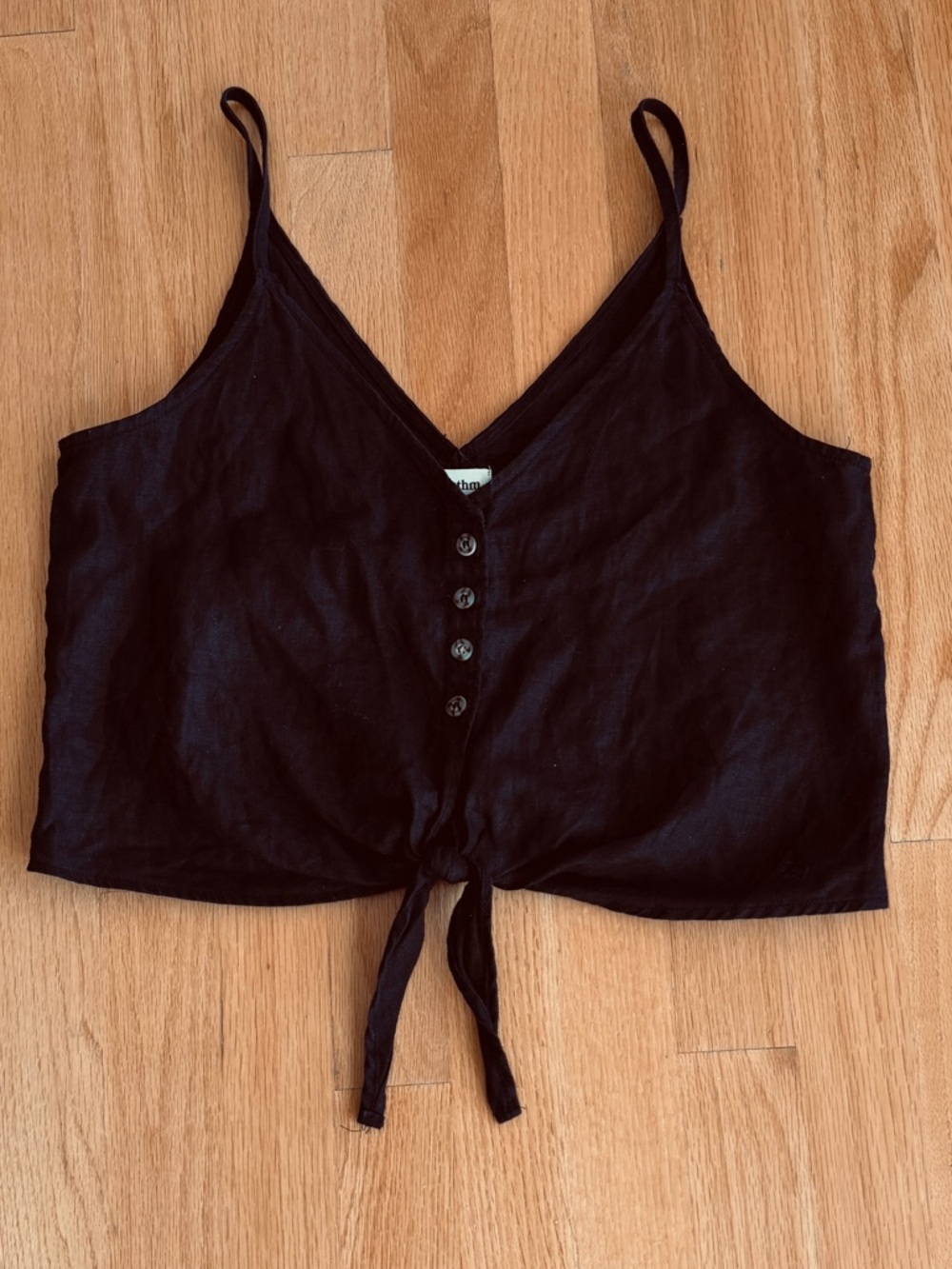 Rhythm size s linen crop top